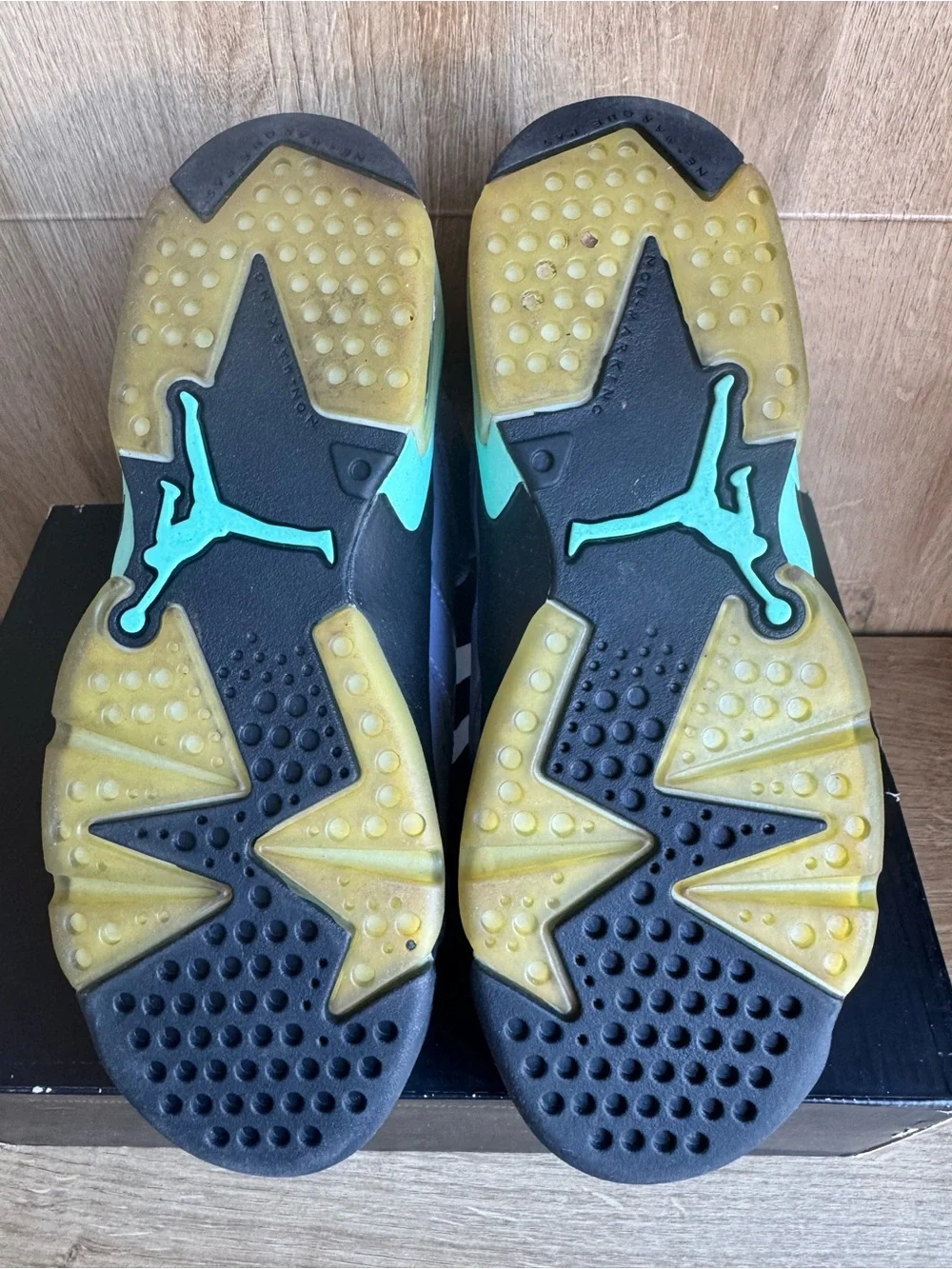 Jordan Retro 6 Kids' Purple and Teal High-Top Sneakers